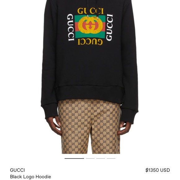 Gucci Ecru Logo Hoodie - Picture 8 of 8